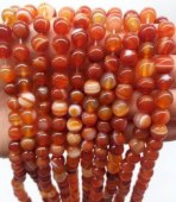 Perles Cornaline au fil