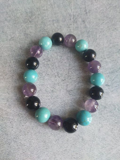 Bracelet Amethyste / Tourmaline / Turquoise