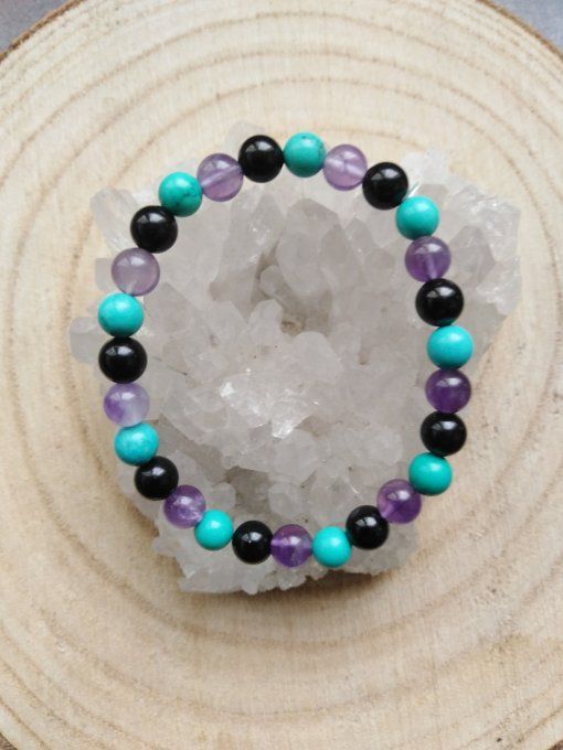 Bracelet Amethyste / Tourmaline / Turquoise