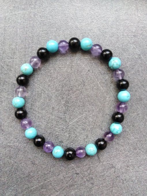 Bracelet Amethyste / Tourmaline / Turquoise
