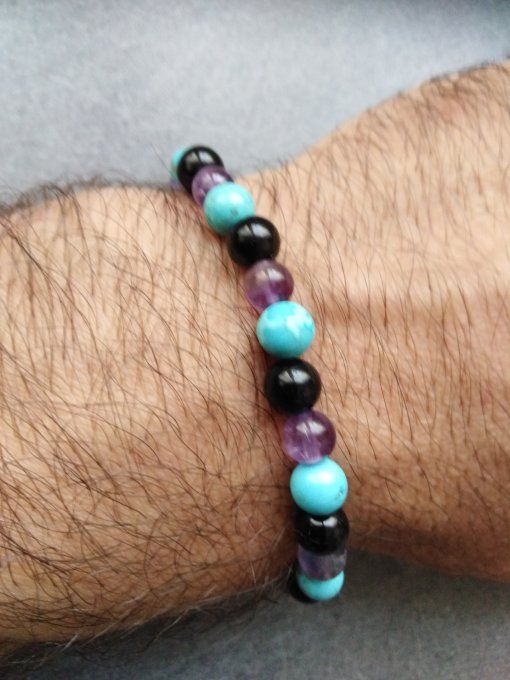 Bracelet Amethyste / Tourmaline / Turquoise