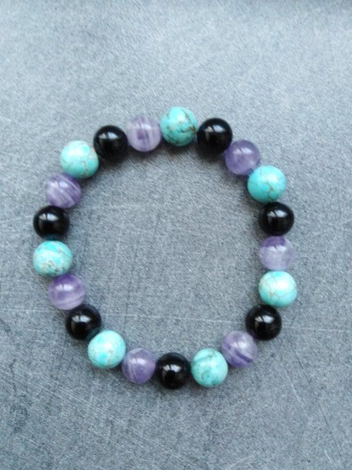 Bracelet Amethyste / Tourmaline / Turquoise