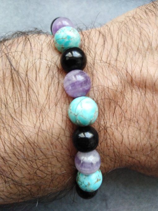 Bracelet Amethyste / Tourmaline / Turquoise