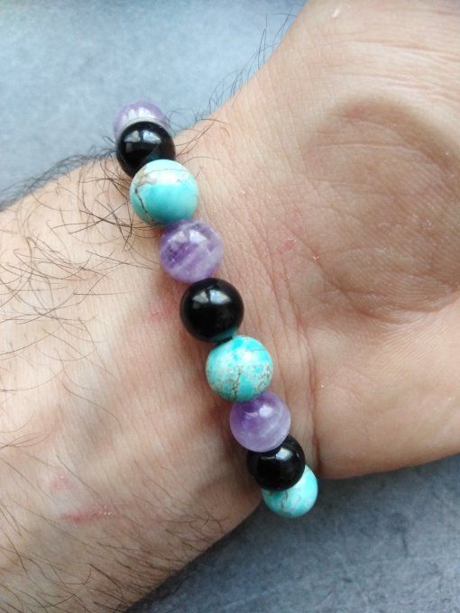 Bracelet Amethyste / Tourmaline / Turquoise