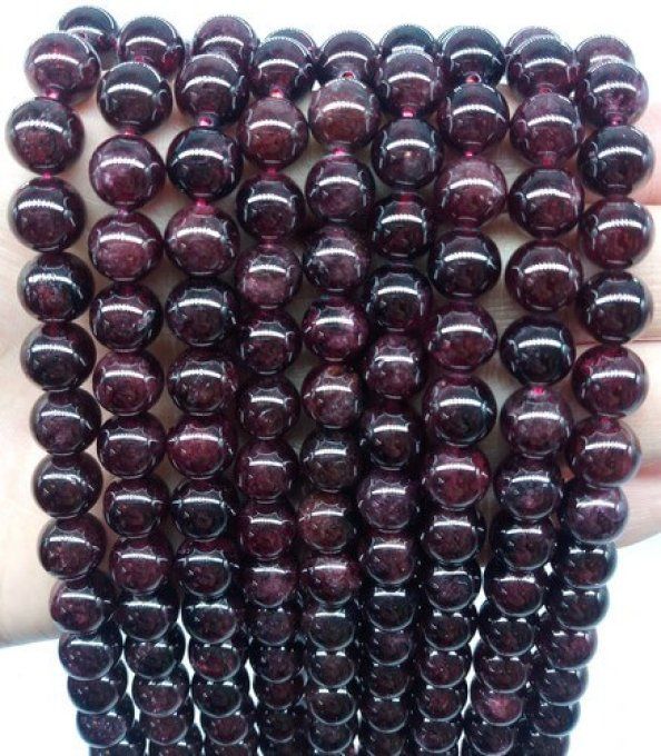 Perles Grenat au fil