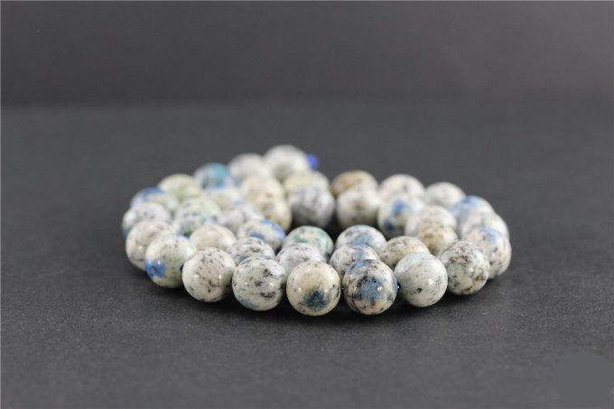 Perles Jaspe K2 au fil