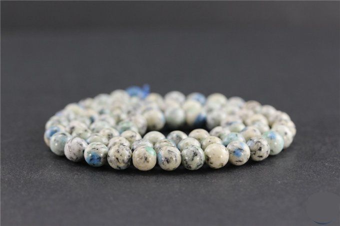 Perles Jaspe K2 au fil