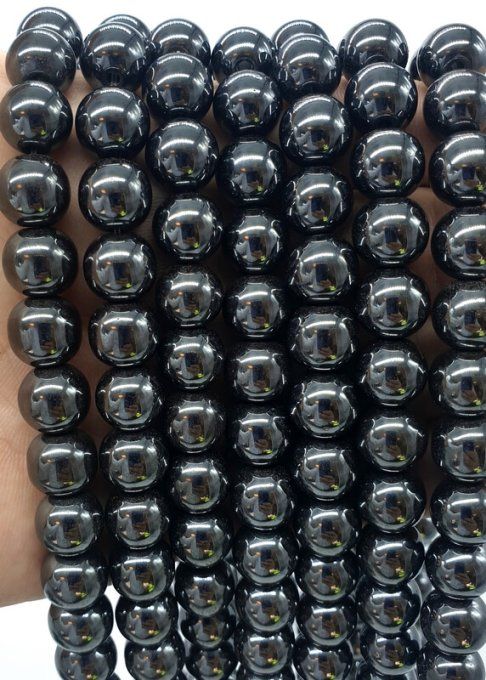 Perles Hématite au fil