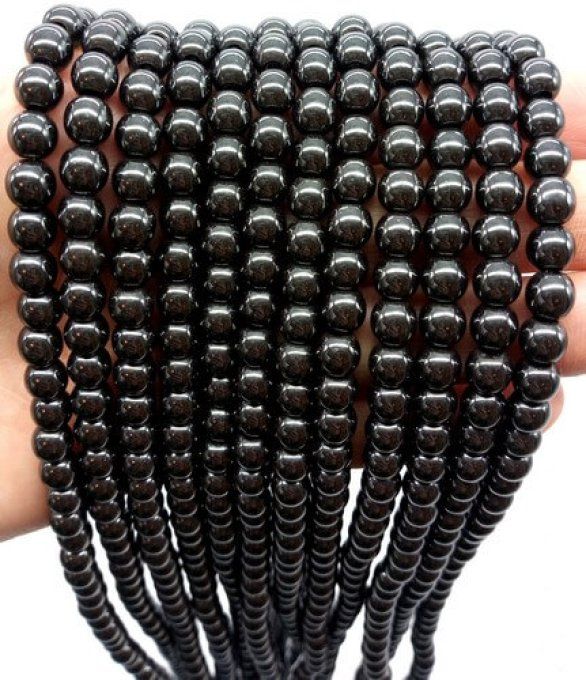 Perles Hématite au fil
