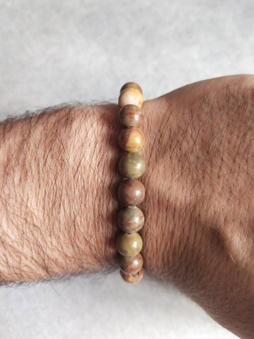 Bracelet Jaspe arc en ciel 