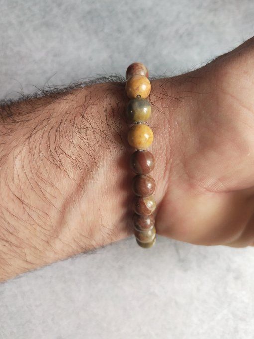 Bracelet Jaspe arc en ciel 