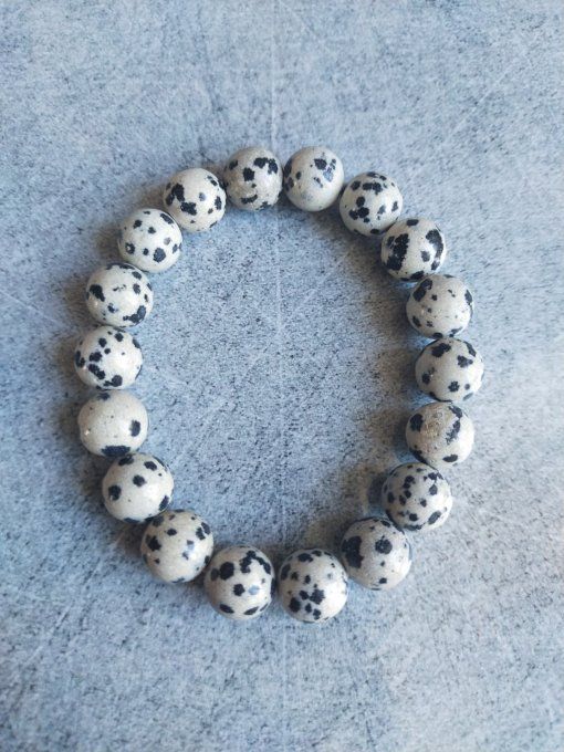 Bracelet Jaspe dalmatien