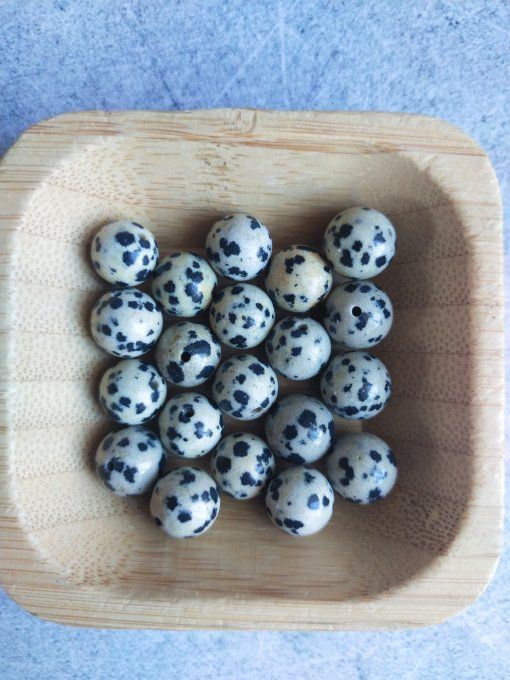 Perle Jaspe dalmatien à l'unité