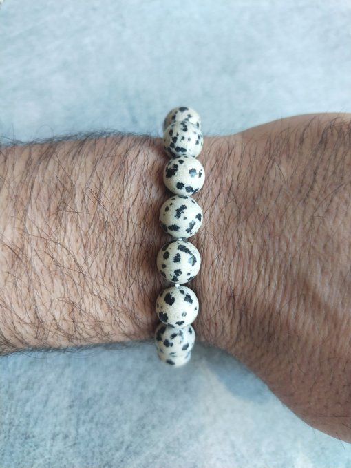 Bracelet Jaspe dalmatien