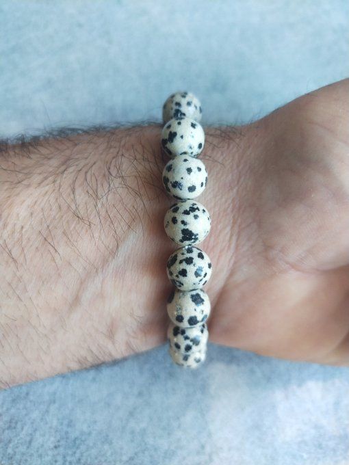 Bracelet Jaspe dalmatien