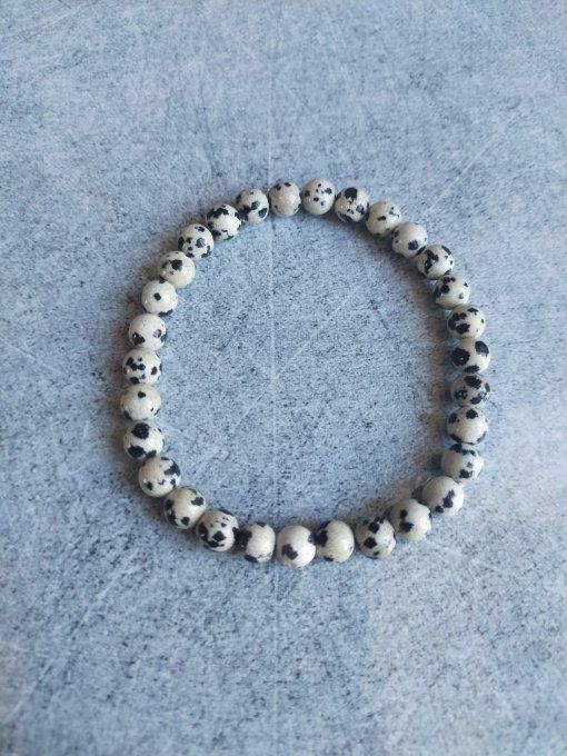 Bracelet Jaspe dalmatien