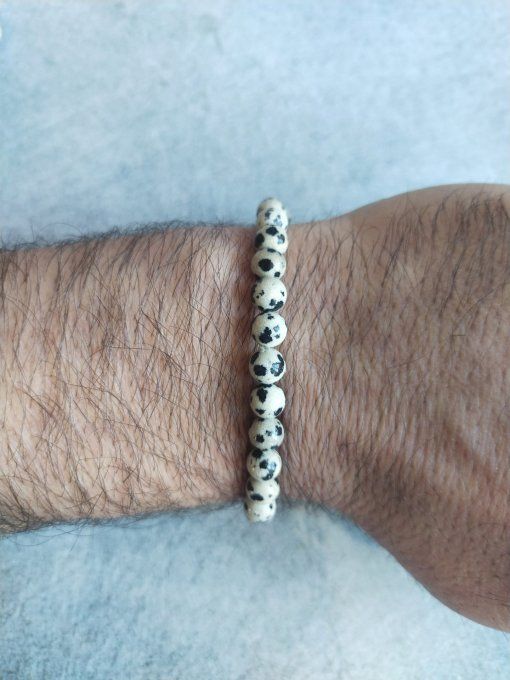 Bracelet Jaspe dalmatien