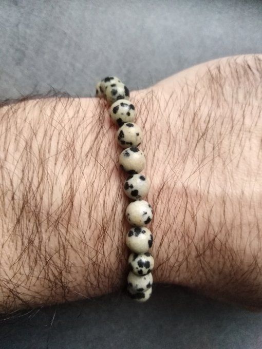 Bracelet Jaspe dalmatien