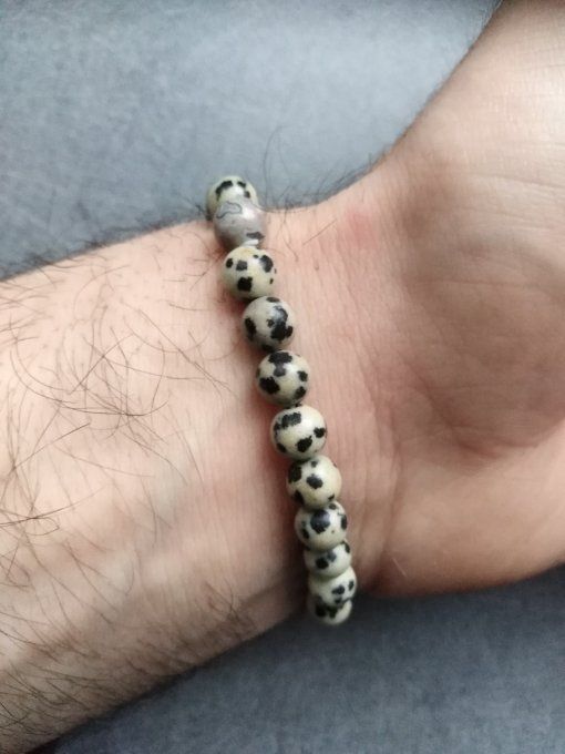 Bracelet Jaspe dalmatien