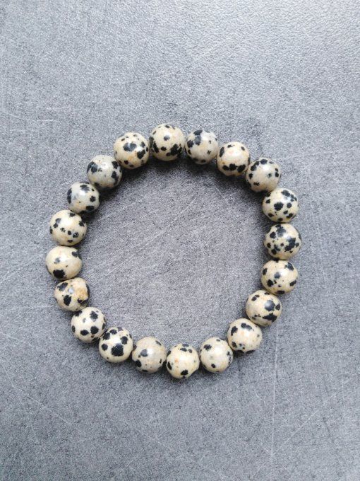 Bracelet Jaspe dalmatien