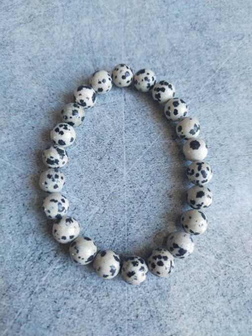 Bracelet Jaspe dalmatien