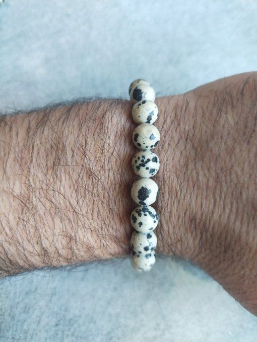Bracelet Jaspe dalmatien
