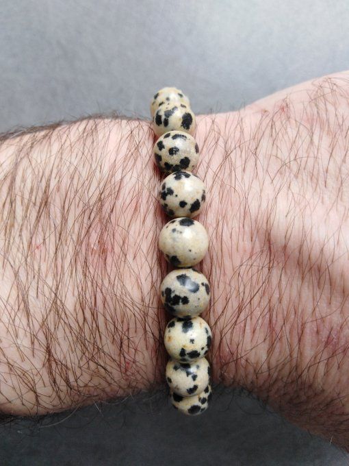 Bracelet Jaspe dalmatien