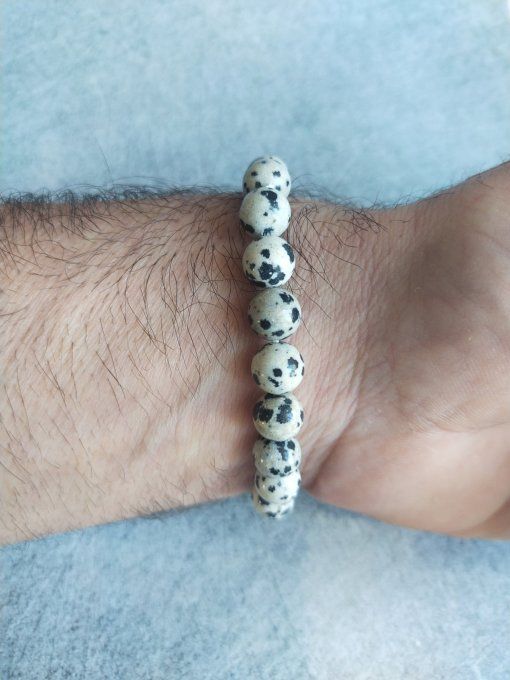 Bracelet Jaspe dalmatien