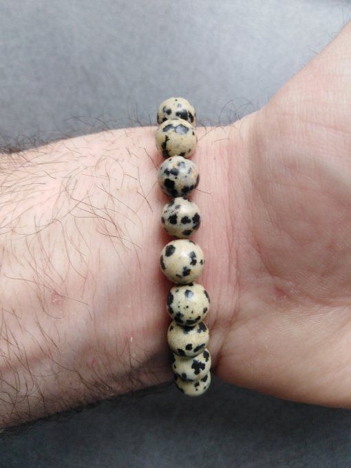 Bracelet Jaspe dalmatien