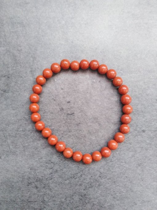 Bracelet Jaspe rouge (Taille enfant)