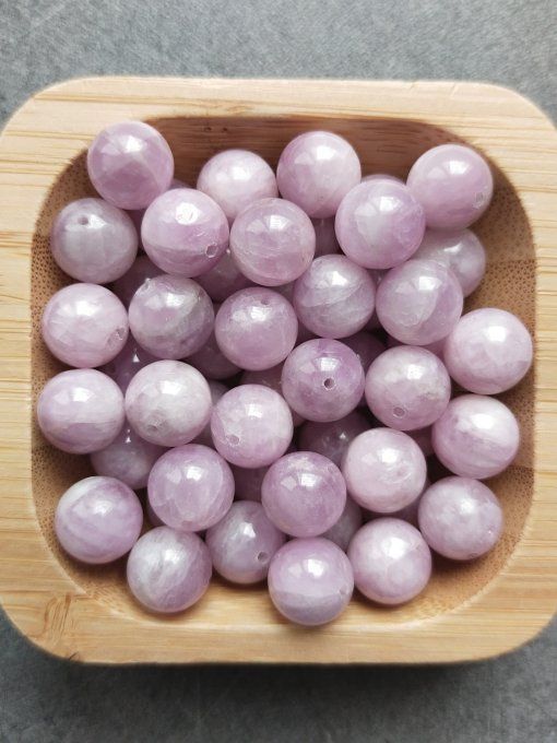 Perles Kunzite à l'unité