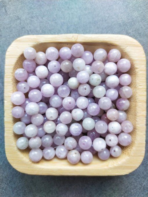 Perles Kunzite à l'unité