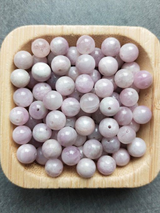 Perles Kunzite à l'unité