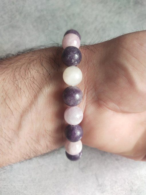 Bracelet Kunzite / Lépidolite