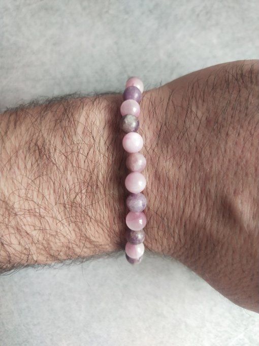 Bracelet Kunzite / Lépidolite