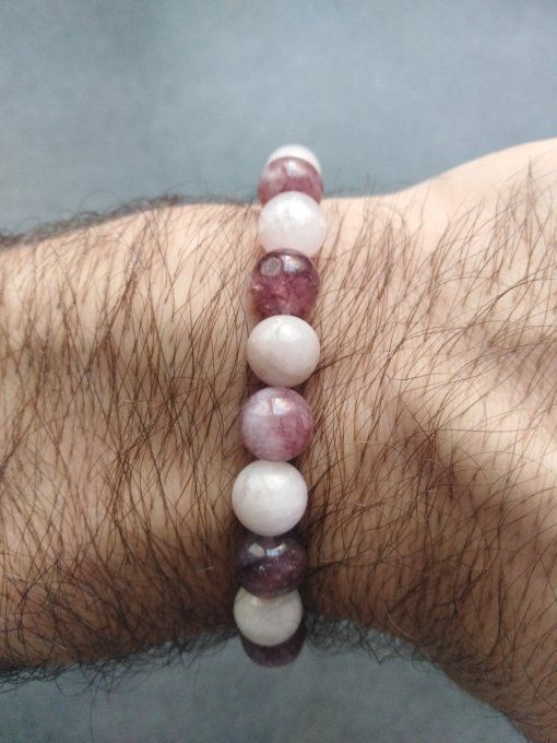 Bracelet Kunzite / Lépidolite