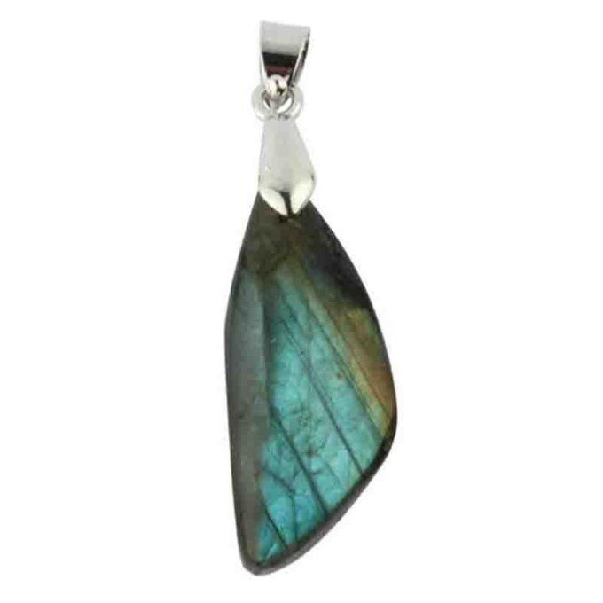 Pendentif Labradorite feuille