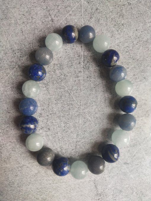 Bracelet Angelite / Aventurine bleu / Lapis lazuli