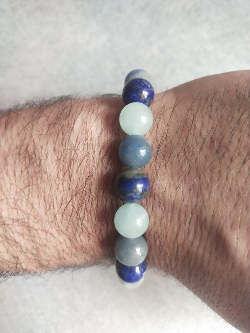 Bracelet Angelite / Aventurine bleu / Lapis lazuli
