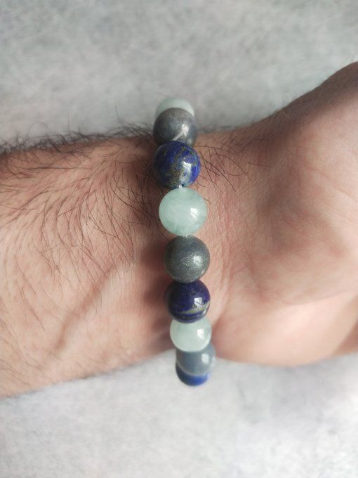 Bracelet Angelite / Aventurine bleu / Lapis lazuli