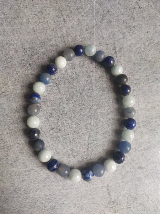 Bracelet Angelite / Aventurine bleu / Lapis lazuli