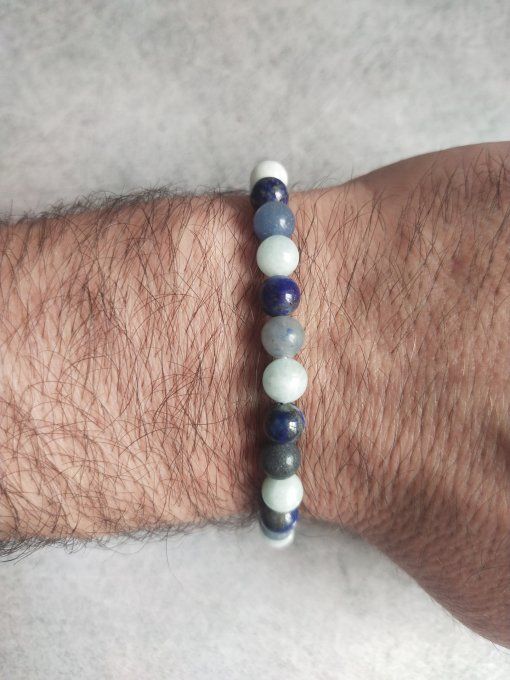 Bracelet Angelite / Aventurine bleu / Lapis lazuli