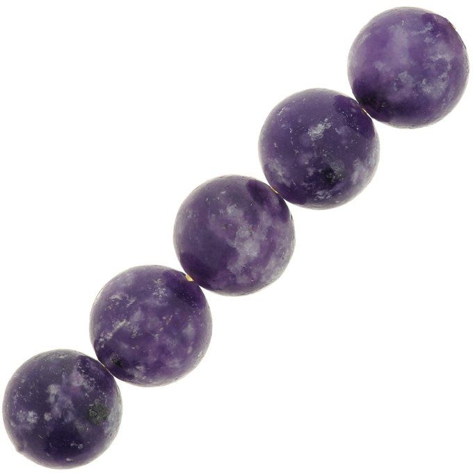 Perles Lépidolite au fil