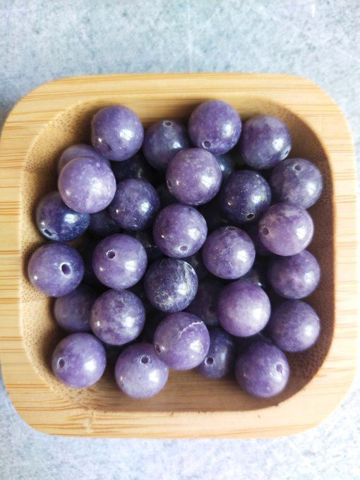 Perle Lépidolite à l'unité