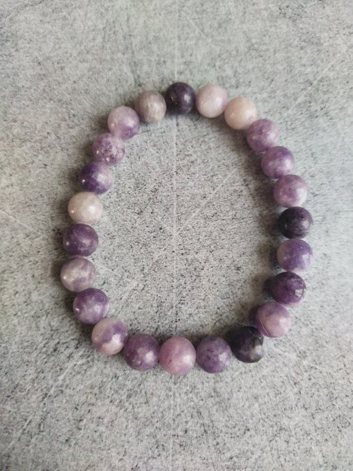 Perle Lépidolite à l'unité