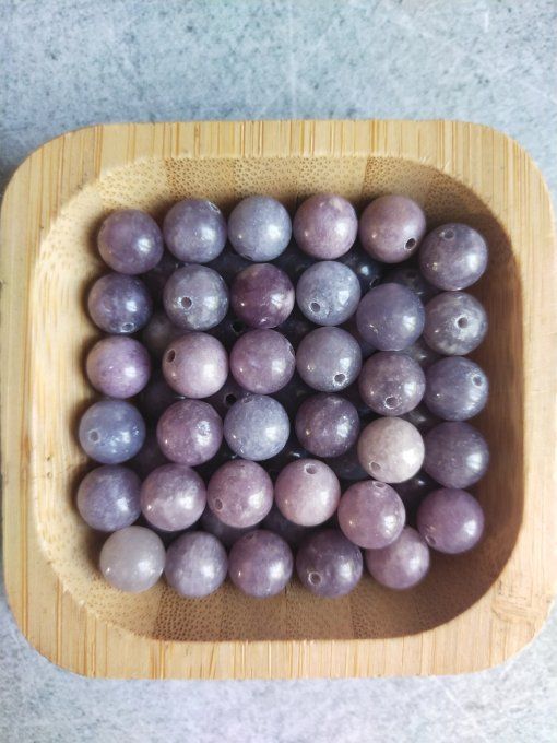 Perle Lépidolite à l'unité