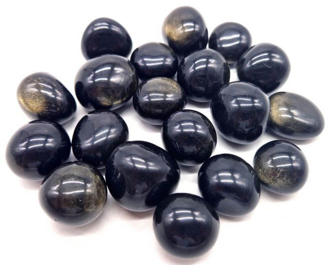 Pierre rouler Obsidienne dorée 