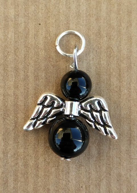 Pendentif ange Obsidienne