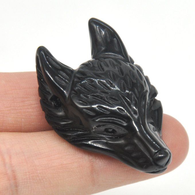 Tête de loup Obsidienne