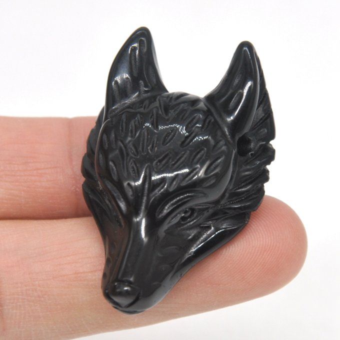 Tête de loup Obsidienne